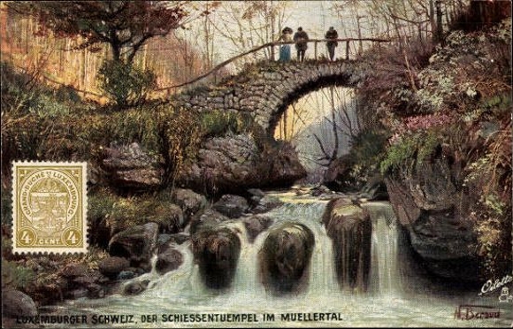 6 Künstler Ak im Umschlag Luxemburg, Oilette Serie von Noel Beraud