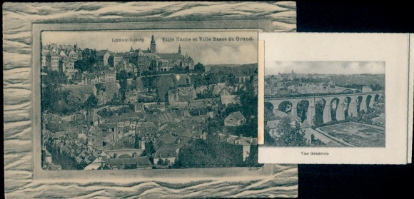 Leporello Ak Luxemburg Stadt, Ville Haute, Ville Basse du Grund, Stadtpanorama
