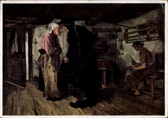 Künstler Ak Best, Hans, Besuch von Auswärts, HDK 251