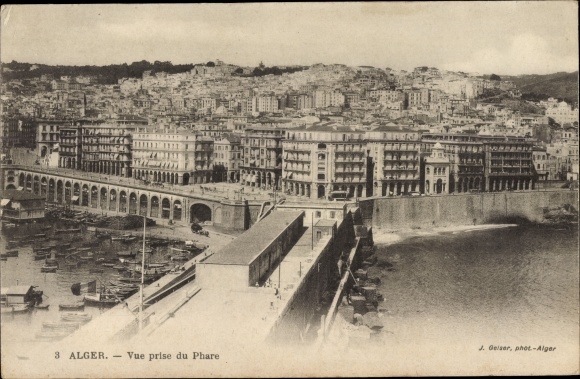Ak Algier Alger Algerien, Vue prise du Phare