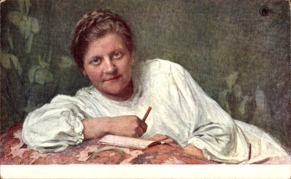 Künstler Ak von Dreger, T., Der Brief, Frau beim Schreiben