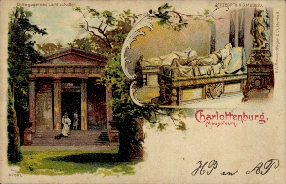 Halt gegen das Licht Litho Berlin Charlottenburg, Mausoleum, Meteor 88690