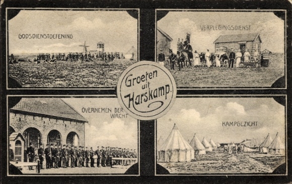 Ak Harskamp Gelderland, Übernahme der Wache, Zelte, Pflegedienst