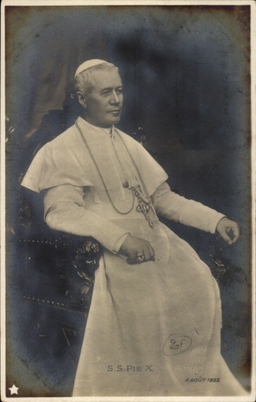 Ak Papst Pius X., Portrait