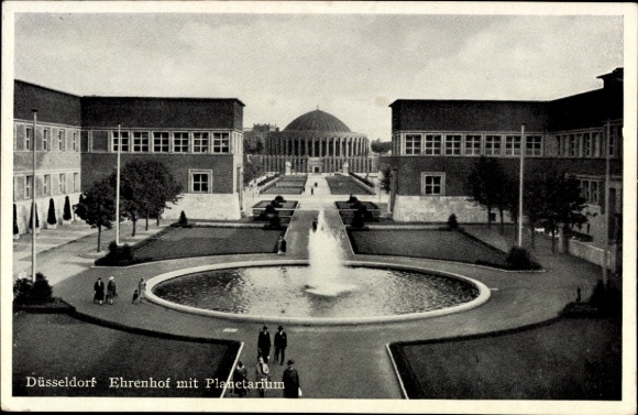 Ak Düsseldorf am Rhein, Ehrenhof, Planetarium
