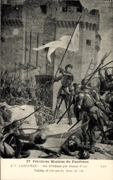 Ak Paris V Panthéon, Wandmalereien des Pantheons, Die Eroberung von Orléans durch Jeanne d’Arc