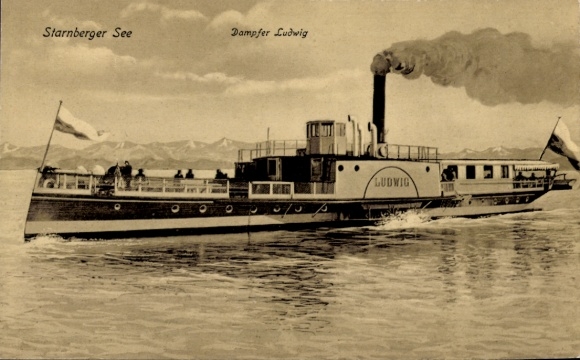 Ak Starnberger See, Dampfer Ludwig