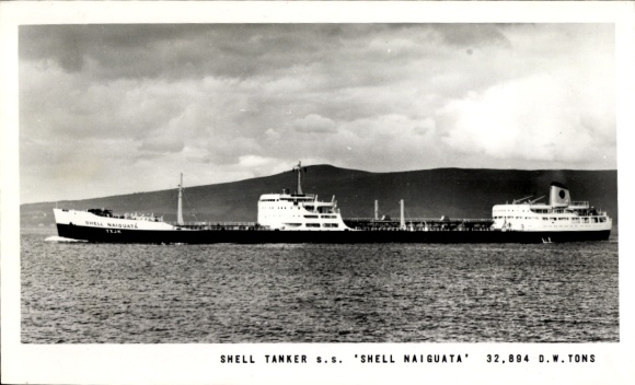 Foto Shell Tanker SS Shell Naiguata, Frachtschiff