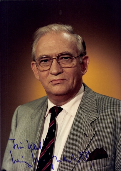 Foto Synchronregisseur und Dialogbuchautor Heinz Burghardt, Autogramm