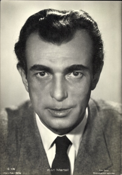 Ak Schauspieler Karl Martell, Portrait, Anzug, Krawatte, Film Foto Verlag G 176