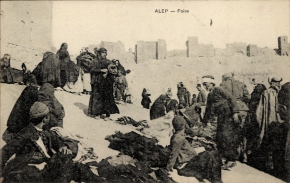 Ak Aleppo Syrien, Partie am Markt, Einheimische