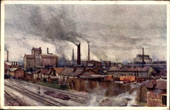 Künstler Ak Šetelik, Jaroslav, Plzeň Pilsen Stadt, Část Škodových závodů