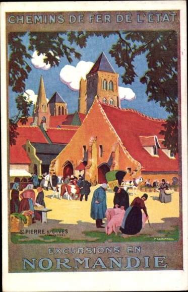 Künstler Ak Chemins de Fer de l'Etat, Excursions en Normandie