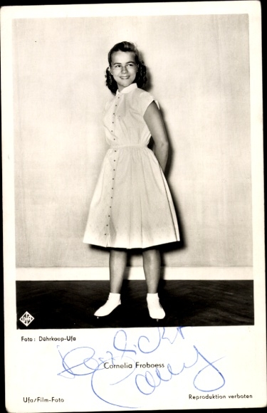 Ak Schauspielerin und Sängerin Conny Froboess, Portrait, Autogramm