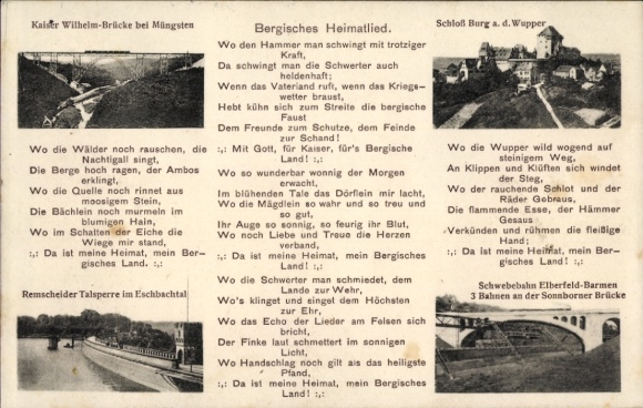 Ak Solingen im Bergischen Land, Kaiser Wilhelm Brücke bei Müngsten, Schloss Burg an der Wupper