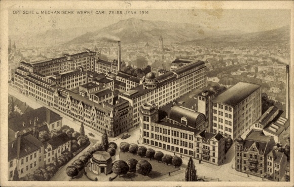 Ak Jena in Thüringen, Optische und mechanische Werke Carl Zeiss AG, Zeiss Ausstellung 1914