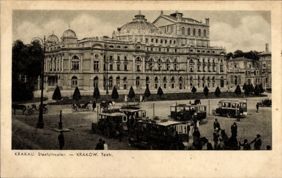Ak Kraków Krakau Polen, Staatstheater