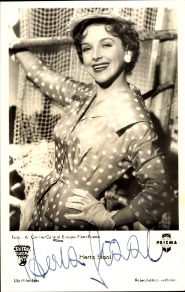 Ak Schauspielerin Herta Staal, Portrait, Autogramm