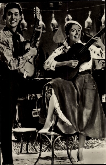 Ak Schauspielerin Caterina Valente, Schauspieler Silvio Francesco, Bonjour Kathrin