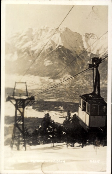 Ak Innsbruck in Tirol, Patscherkofelbahn, Seilbahn, Winter