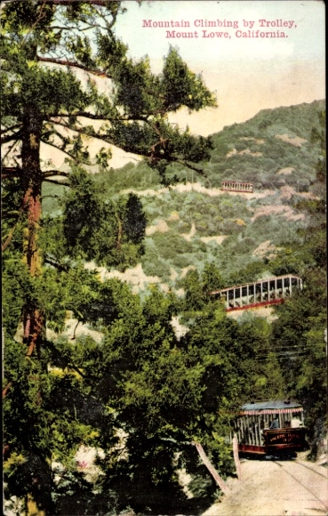 Ak Kalifornien USA, Mountain Climbing by Trolley, Mount Lowe