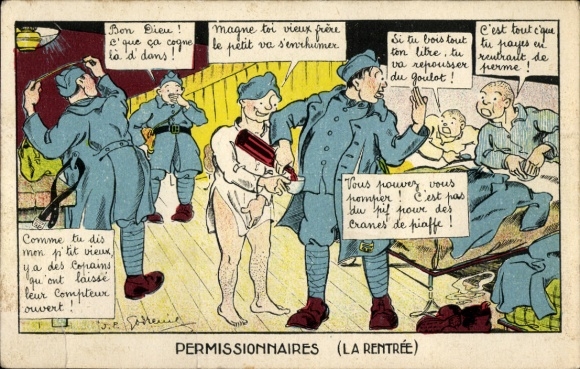 Künstler Ak Französische Matrosen, Permissionnaires