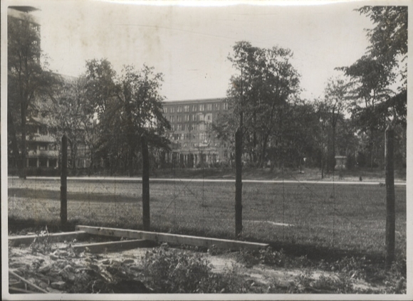 Original Foto Berlin Schöneberg, Potsdamer Straße, Kammergericht mit Kleistpark, um 1947