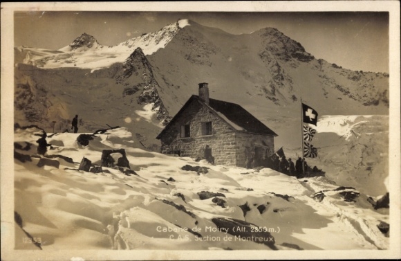 Ak Caux Montreux Kanton Waadt, Cabane de Moiry, Schutzhütte