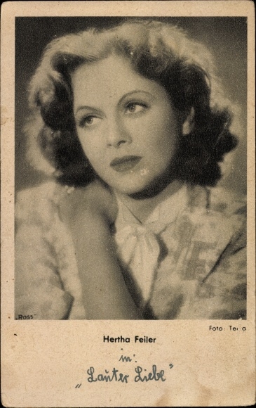 Ak Schauspielerin Hertha Feiler, Portrait