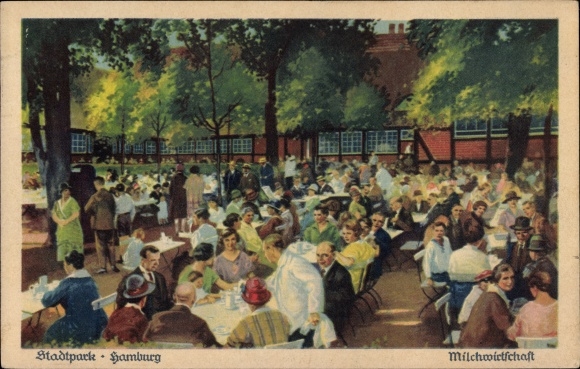 Ak Hamburg Nord Winterhude, Stadtpark, Milchwirtschaft