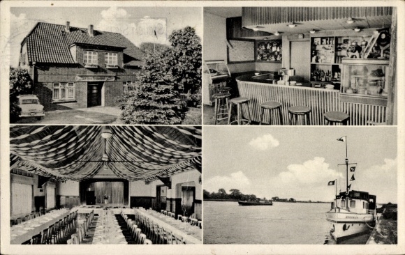 Ak Hamburg Bergedorf Vierlande Vierlanden, Christiansens Gasthof Achterdiek