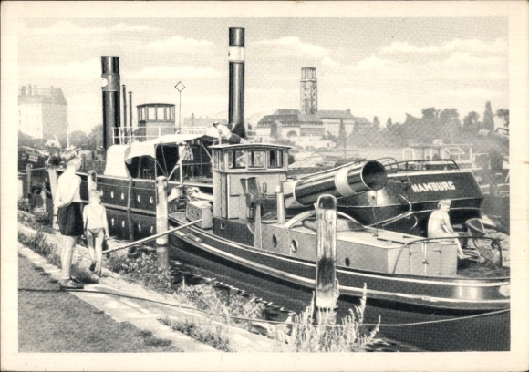 Ak Berlin Spandau, Schlepper aus Hamburg