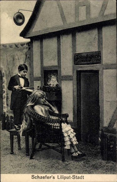 Ak Schaefer's Liliput-Stadt, Friseur