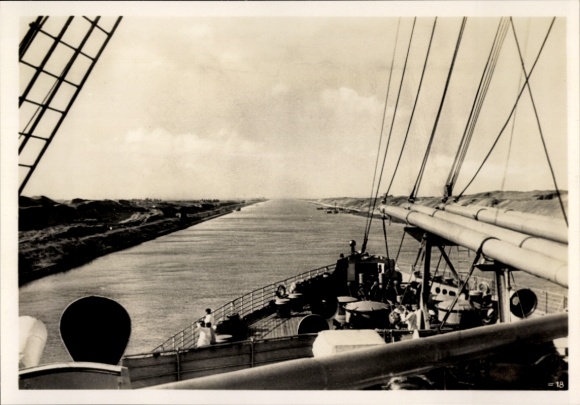 Foto Ägypten, Schiff auf dem Suezkanal, Januar 1941