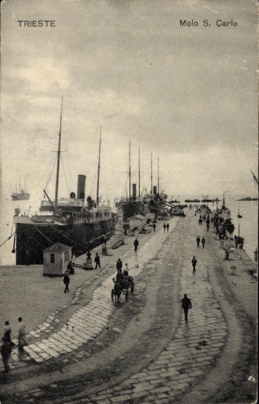 Ak Triest Trieste Friuli Venezia Giulia, Molo S. Carlo