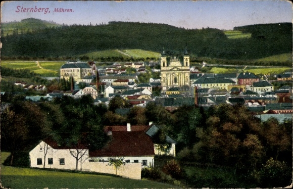 Ak Šternberk Mährisch Sternberg Region Olmütz, Gesamtansicht