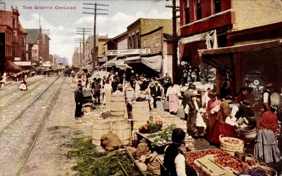 Ak Chicago Illinois USA, Ghetto