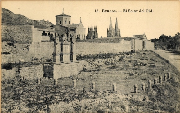 Ak Burgos Kastilien und León,  El Solar del Cid, Monumente, Landschaft