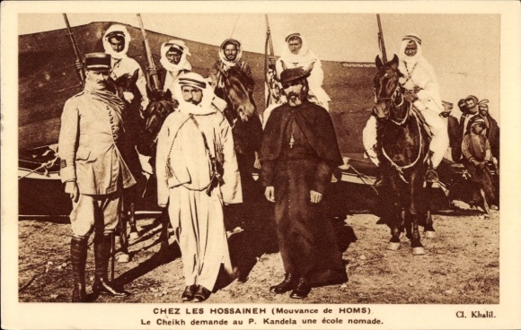 Ak Syrien, Chez les Hossaineh, Mouvance de Homs, Scheich, P. Kandela, nomadische Schule