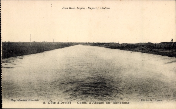 Ak Abidjan Elfenbeinküste, Flusslandschaft, Canal d'Asagni, Côte d'Ivoire, Abidjan