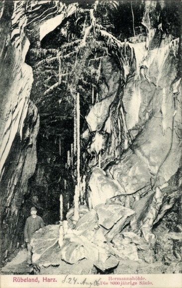 Ak Rübeland Oberharz am Brocken, Hermannshöhle
