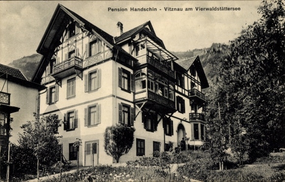 Ak Vitznau am Vierwaldstättersee Kanton Luzern, Pension Handschin