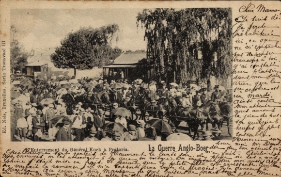 Ak Pretoria Südafrika, Burenkrieg, Begräbnis General Kock