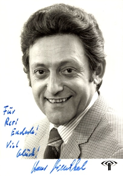 Ak Regisseur und Moderator Hans Rosenthal, Portrait, Autogramm