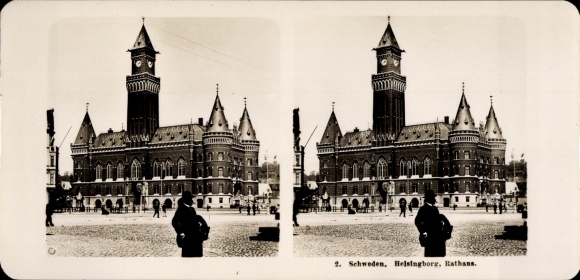 Stereo Foto Hälsingborg Helsingborg Schweden, Rathaus