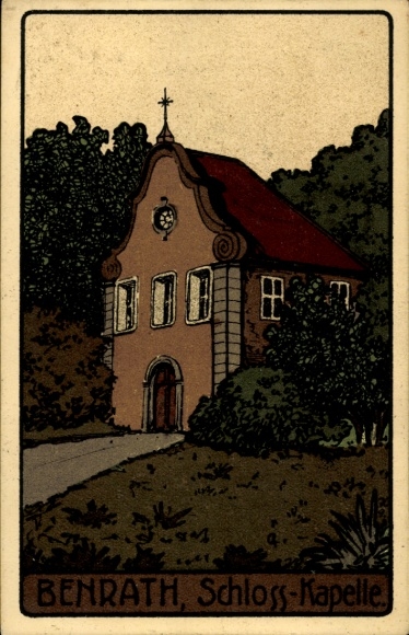 Steindruck Ak Benrath Düsseldorf am Rhein, Schlosskapelle