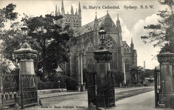 Ak Sydney Australien, St. Mary's Cathedral,  N.S.W.,  , Copyright Kerry