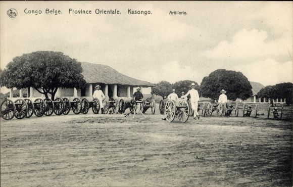 CPA Kasongo Congo Belge, Province Orientale, Artillerie