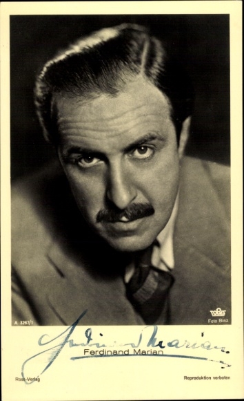 Ak Schauspieler Ferdinand Marian, Portrait