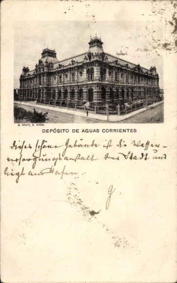 Ak Buenos Aires, Argentina, Palacio de Aguas Corrientes
